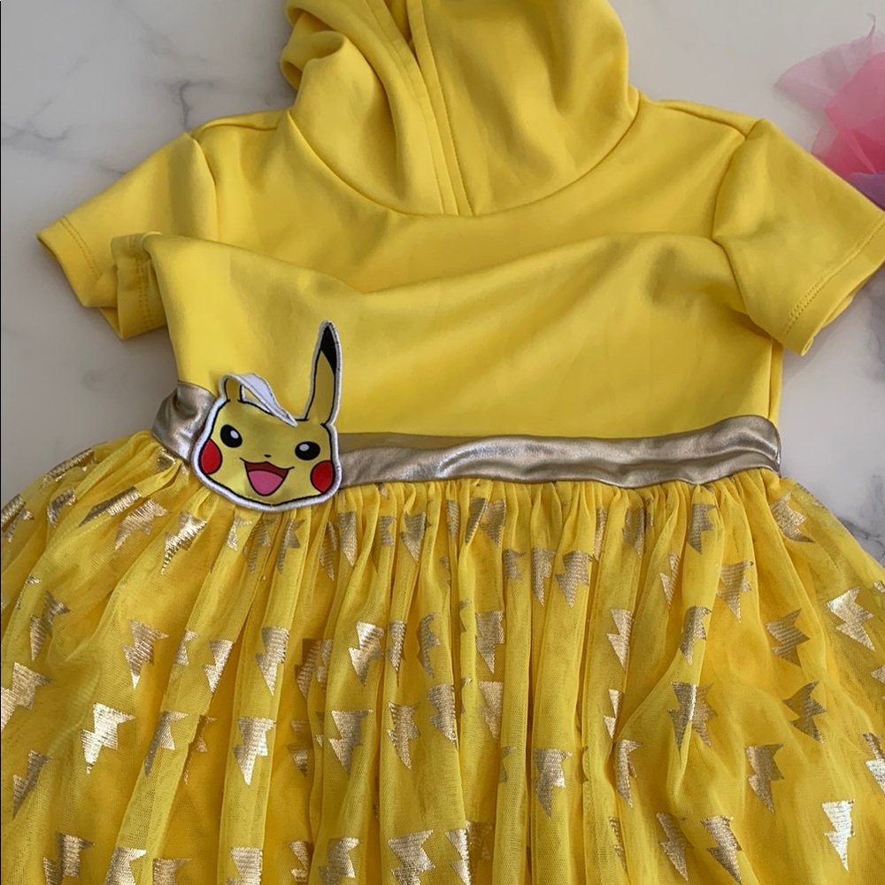 Yellow Pikachu Dress with Silver Accents